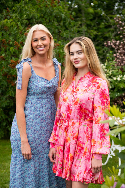 SIENNA SATIN DRESS - Pink