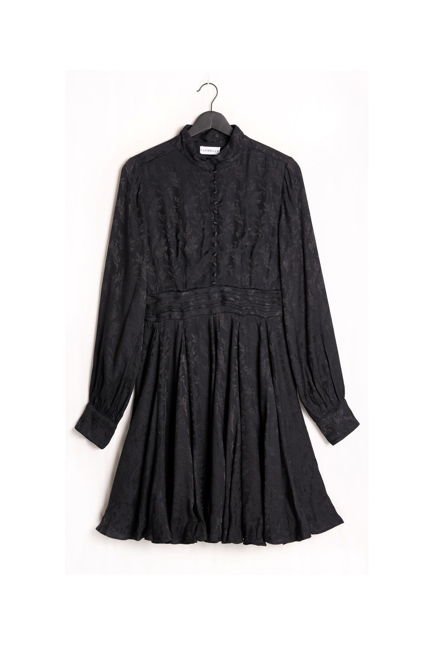 ELI JACQUARD DRESS - Black