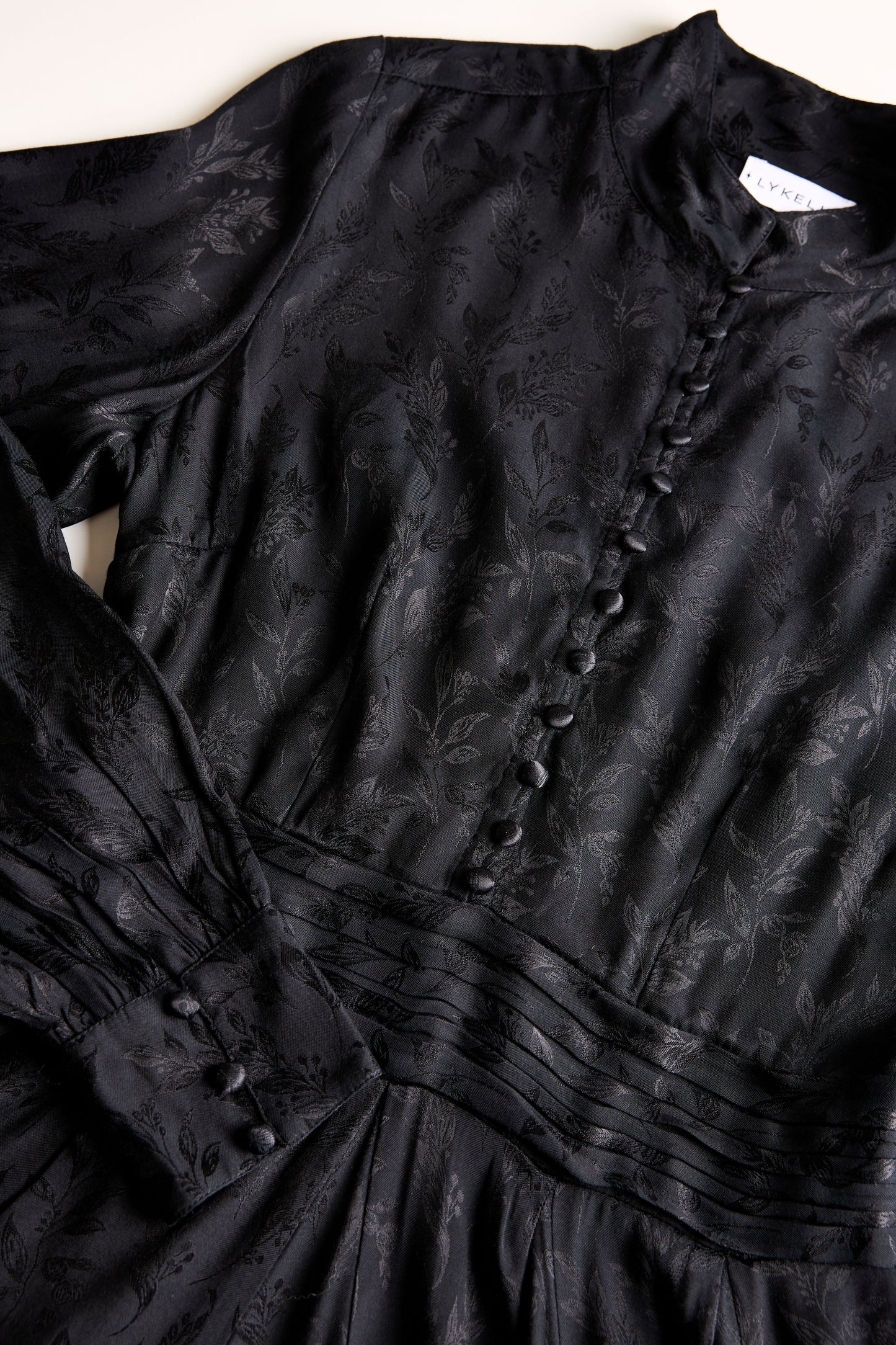 ELI JACQUARD DRESS - Black