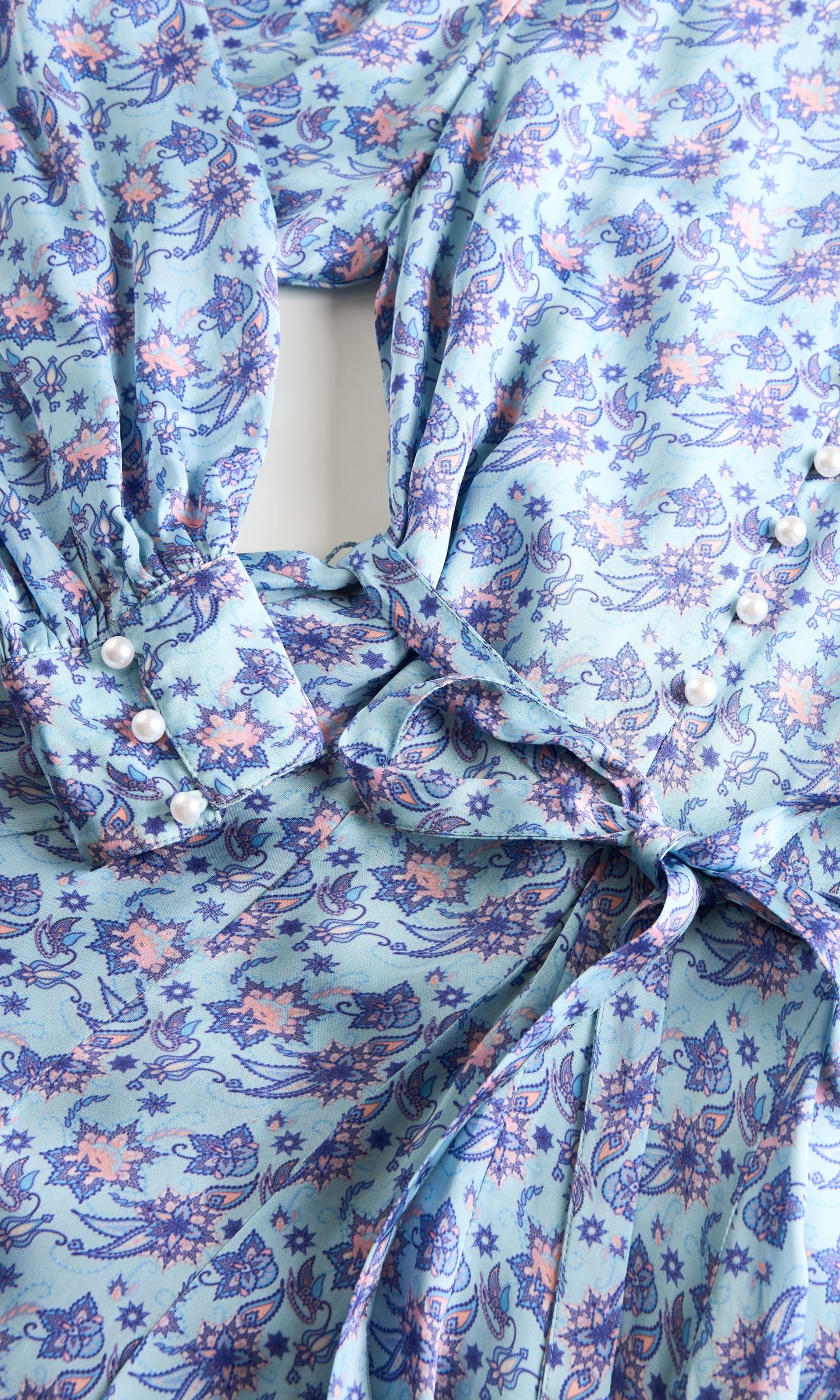 SIENNA SATIN DRESS - Blue