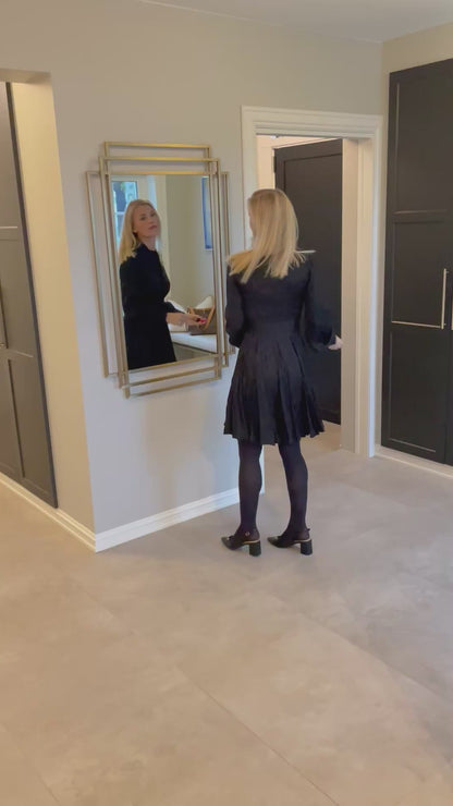 ELI JACQUARD DRESS - Black